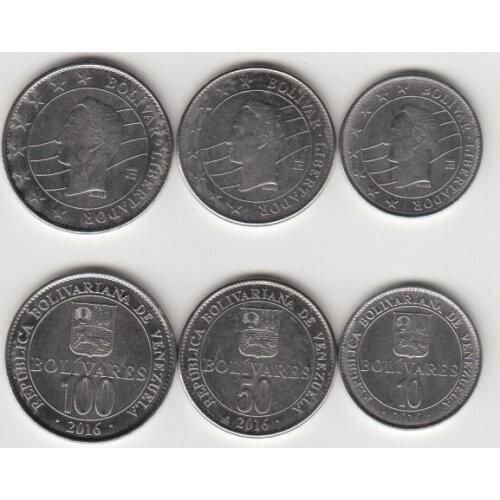 Venezuela 3 Coins Set 2016 Latest Edition 100% Authentic Original Coin Collectibles UNC