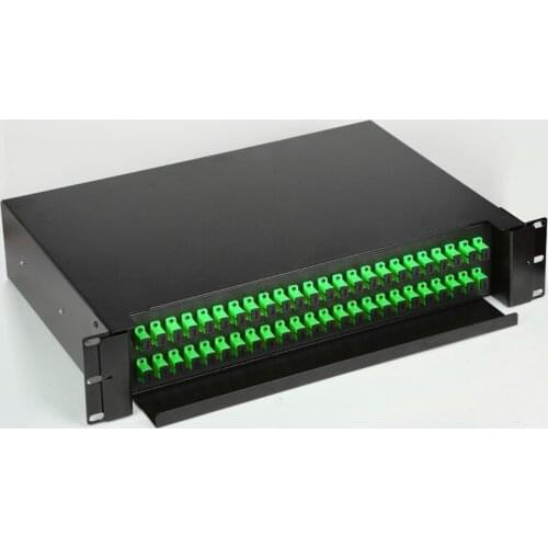 Drawer type Fiber optic terminal box 48 core Desktop SC APC with adapter pigtail 48 Ports Fiber optical Patch Panel factory
