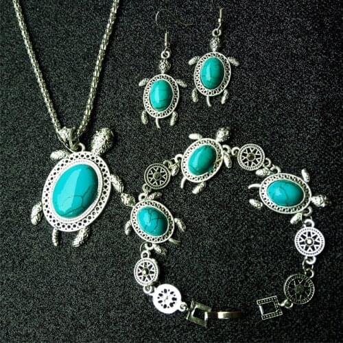 Vintage Turtle Tortoise Owl And So On Necklace Earring Bracelet Jewelry Sets For Women