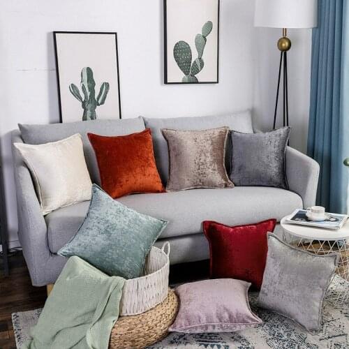 2pcs 9 Colors 30/45/50cm Soft Adornment Pure Velvet Pillowcase Fashion Sofa Cushion Cover Ice Velvet Cushion Cover
