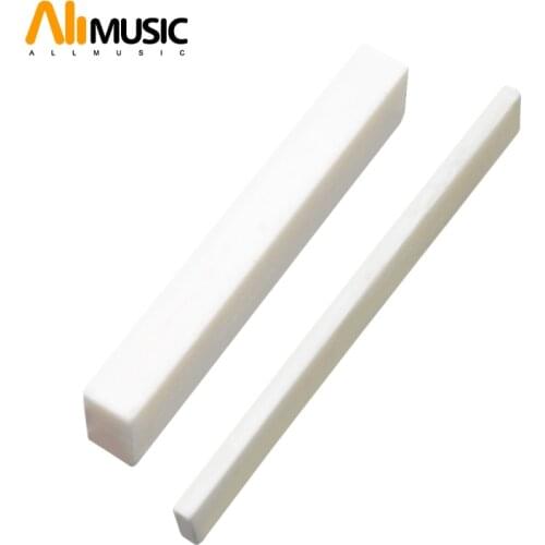 30 pcs Bone Guitar Nuts Saddle Blank For Electric Bass Acoustic Classical Guitar Mandolin Banjo Ukulele 52x6x10mm 80x3x10mm