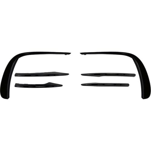 6Pcs for Mercedes Benz E Class W213 E260 2021 Bright Black Front Fog Light Decoration Strips Cover Trim Bumper Grille