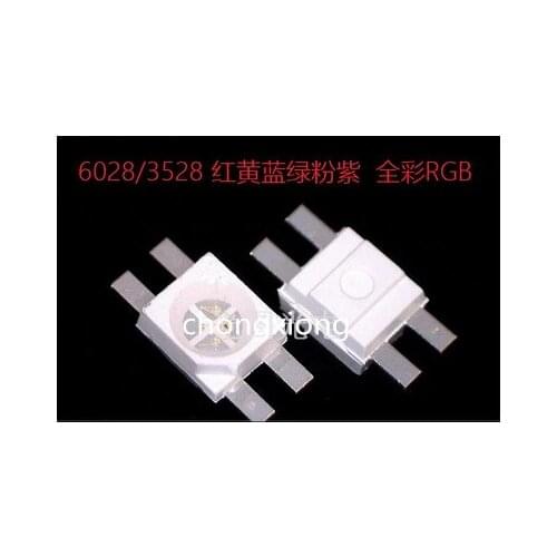 70pcs/lot SMD 3528/6028 RGB LED Common Anode SMT Chip Tricolor (Red Green Blue) 1210 Shine down Light Emitting Diode Lamp new