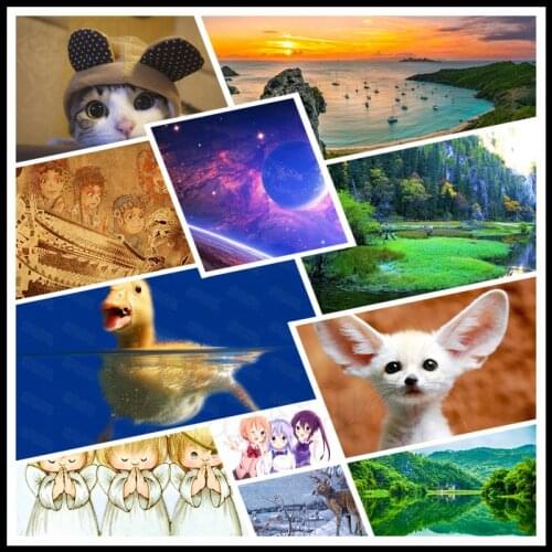 Diy Diamond Painting Island Forest Landscape Fennec Fox Penguin Study Attic Staircase Entrance Bedroom Decoration Poster