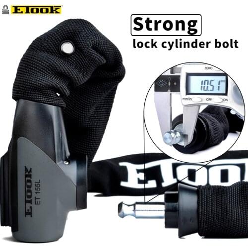 Etook Key Chain Lock Portable Mountain Road Bike Scooter Bicycle Lock 900D Nylon Cloth Lengthen 1000MM Bicycle Accessories