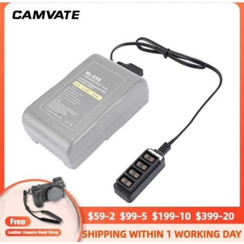 CAMVATE D-Tap Male Connector To 4-port Female Connector Adapter Power Cable For External Monitor/Camera Light/Wireless Receiver
