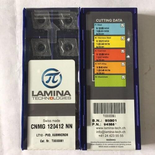 CNMG120412-NN LT10 100% Original LAMINA carbide insert with the best quality 10pcs/lot free shipping