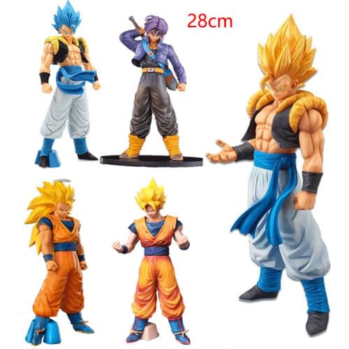 28cm Dragon Ball Z Super Goku Trunks Super Saiyan Action Figure Anime Figurine PVC Model Collective Gifts Toy