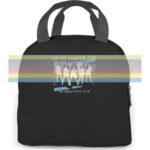 Fifth Harmony Reflection Black New Official Stranger Things Print Original Hipster women men Portable insulated lunch bag