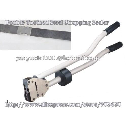 Guarantee 100% New Manual Steel Strapping Tool Double Toothed Steel Strapping Sealer for 32mm steel Strap
