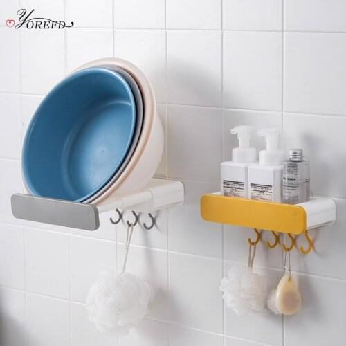 OYOREFD Creative Multi-function Retractable Bathroom Shelves Wall Mounted Kitchen Bathroom Organizer With Hook Bathroom Storage