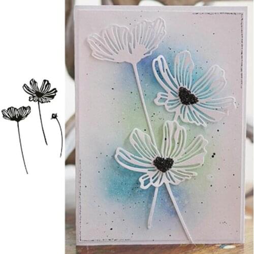Lacy Poppies Metal Cutting Dies Stencils for DIY Scrapbooking Album Stamp Paper Card Embossing New Die Cut