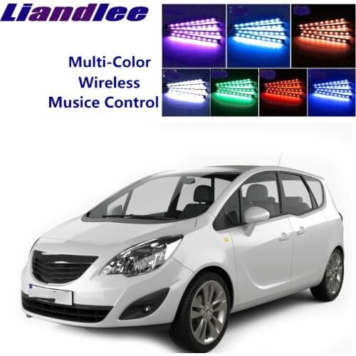 LiandLee Car Glow Interior Floor Decorative Atmosphere Seats Accent Ambient Neon light For Opel Meriva B 2010~2015