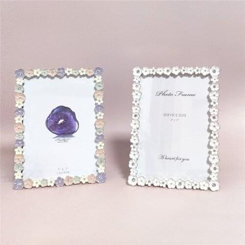 Metal Frame Craft DIY Family Wedding Photo Frame Desktop Photo Storage Display Flower Picture Frame Decoration Wedding Gift
