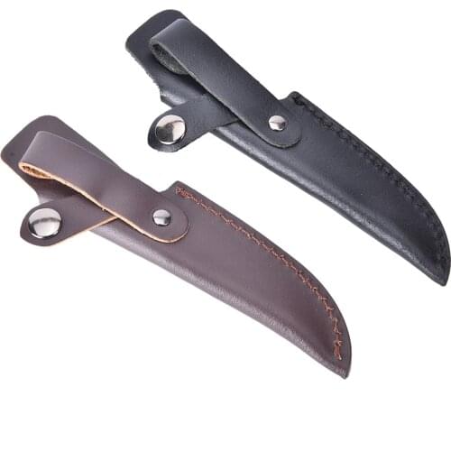 NEW 22cm Knife Sheath Leather Sheath With Waist Belt Buckle Pocket Multi-function Tool Scabbard holster