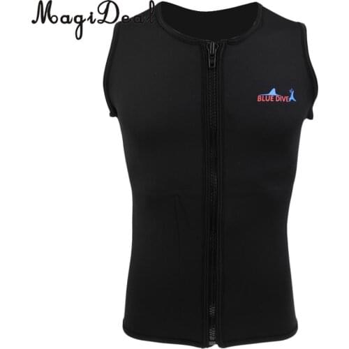 MagiDeal Black Men Women 2mm Neoprene Wetsuit Vest Top Shirt Jacket Swimwear Equipment for Diving Spearfishing S/M/L/XL/XXL