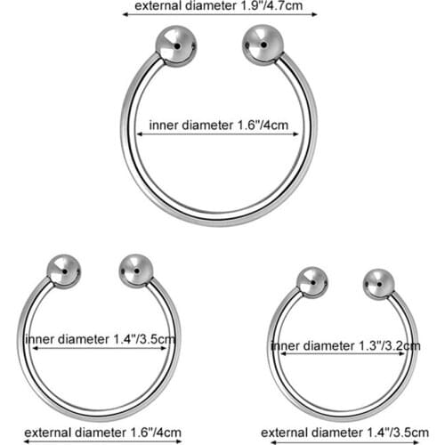 Stainless Steel Penis Cock Ring Half Circle Ejaculation Delay Training Ring for Men Foreskin Resistance Ring Men Sex Toy