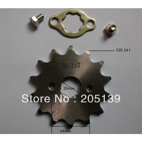 NEW 14 t tooth 20MM FRONT ENGINES gear sprocket tandwiel FOR 520 CHAIN motorcycle MOTO PIT dirt ATV parts bike