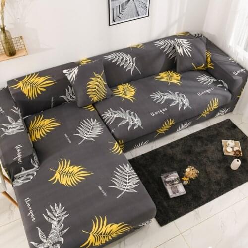 Printed Sofa Cover 1 2 3 4 Seater Elastic Chaise Lounge Living Room Sectional Couches Left Right L Shape