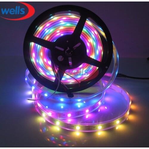1m/4m/5m Full Color WS2812B Smart Pixel control Led Strip 30/60/144leds/m Individually Addressable 5V Waterproof/Non- waterproof