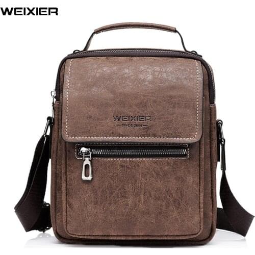 Casual Men Bag Men Shoulder Bags Quality Handbags Mens Large Capacity PU Bag For Man Messenger Crossbody Bags Zipper Tote Bag