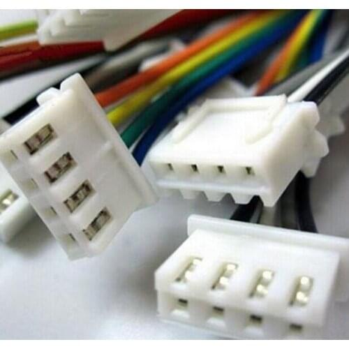 Spacing 2.54MM 4P 300MM, 26AWG XH single head cable, Electronic line Connecting line,Color random delivery