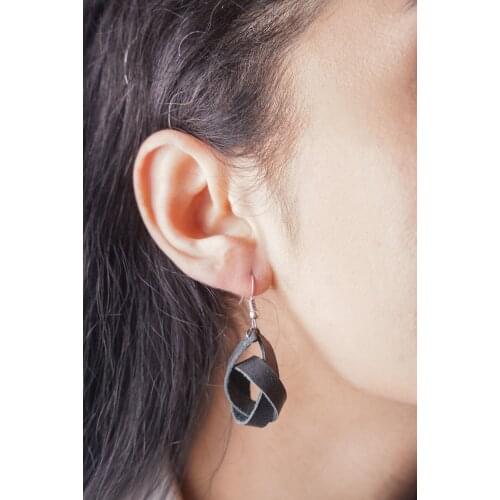 Handmade Genuine Leather Earrings Fashion Authentic Women Jewellery Accessory Stylish Desing High Quality Gift - ES-9016