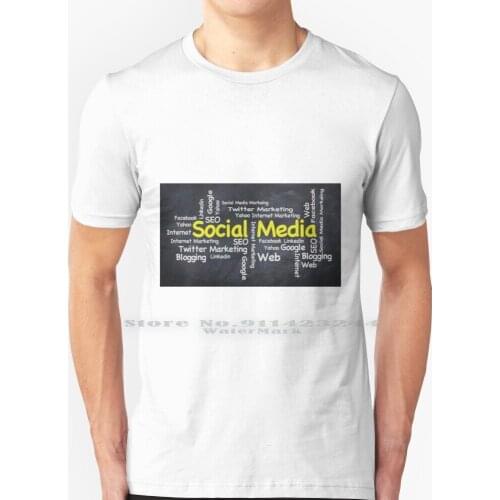 Réseaux Sociaux T Shirt 100% Pure Cotton Réseau Sociaux Seo Web Facebook Google Marketing Internet Yahoo Linkedin