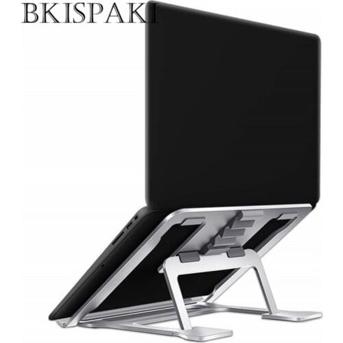 Folding Portable Metal Laptop Stand Viewing Angle 6 Height Adjustable Desktop Aluminum Alloy Bracket Support 10-17inch Notebook