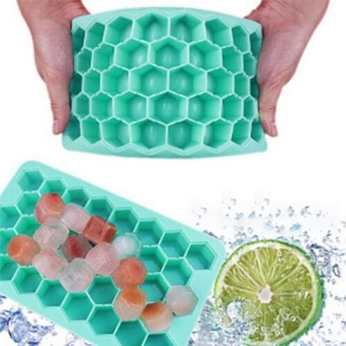 Honeycomb Silicone Mold Ice Cube Trays With Removable Lids Silica Gel Ice Cube Mold BPA Free Ice Cube Maker