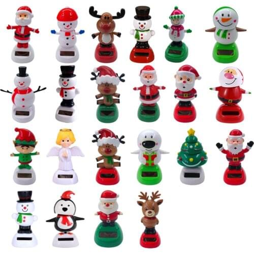Car Ornaments Christmas Dancing Santa Claus Snowman Toys Dashboard Decoration Bobble Dancer Car Accessories Christmas Decoration