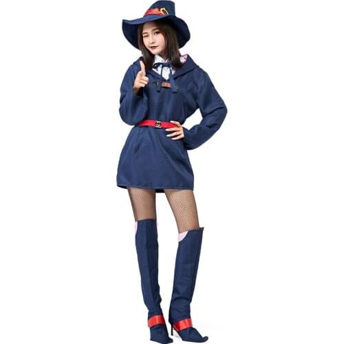 Women Witch Costume Dress Adult Halloween Anime Witch Cosplay Costume Carnival Party Performance Clothes