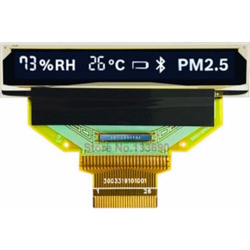1.81 Inch P31601 Oled Display 256x32 Pixels SPI Serial IIC I2C 26P Port White Color Silverstone Monaco F1 Radar