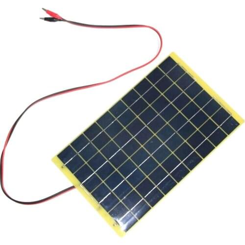 10Watt 18V Polycrystalline Solar Panel+1M Cable For 12V Battery Charger Diy Solar Charger System+Diode Free Shipping