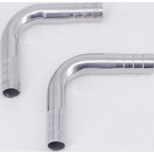 12.7/16/19/25/32/38/45/51/57/63/76/89mm Hose Barb 90 Degree Elbow SUS 304/316 Stainless Sanitary Fitting Homebrew