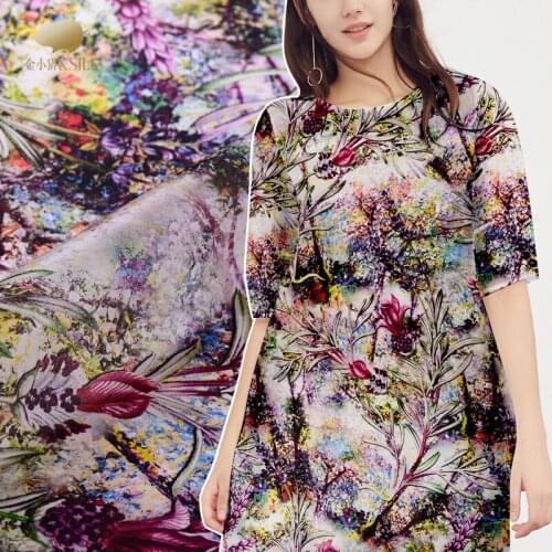 140cm digital printing silk organza satin fabric 12mm crisp perspective smooth shirt dress silk fabric wholesale silk cloth