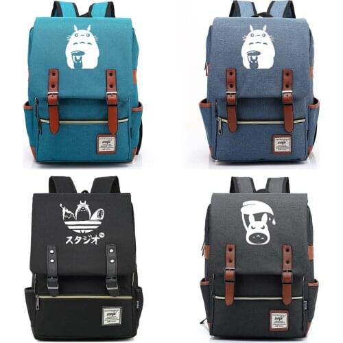 B2506 Fashionable And Lovely Totoro Buckle Children School bag Teenagers Student Schoolbags Women Bagpack Men Backpack