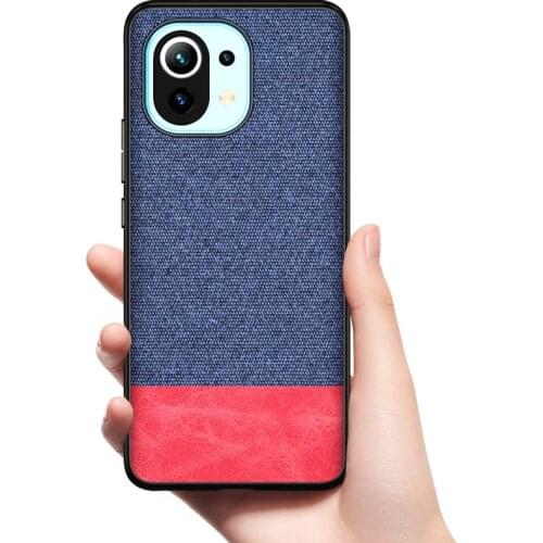 For Xiaomi Mi 11 Case Soft Silicone edge+Hard Cloth texture Skin protective Back Cover Case for xiaomi mi 10T Pro POCO M3 Mi11