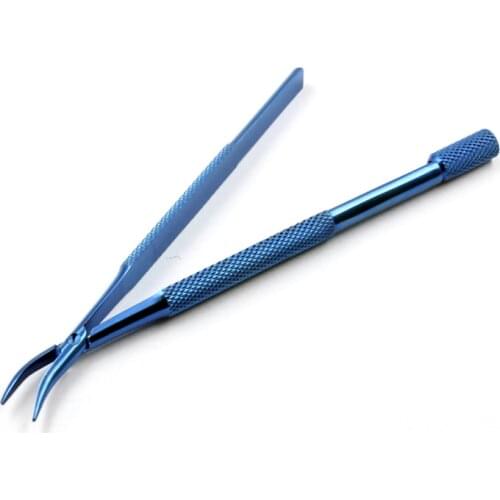 Stainless Steel Surgery Titanium Alloy Ophthalmic Microscope 12.5cm Blade Holder Straight Elbow Blade Clip