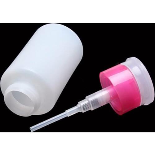 5pcs 150ml Nail Polish Removal Bottle Clear Pump Dispenser UV Gel Polish Nail Art Cleaner Acetone Refillable Tools