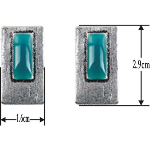 Geometric (rectangular) Enamel Stud earrings