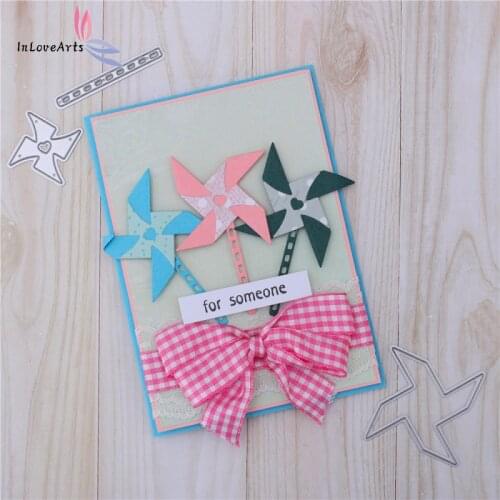 InLoveArts windmill Pinwheel Metal Cutting Dies Scrapbooking Craft Decorative Embossing Making Cards Stencil new dies for 2020