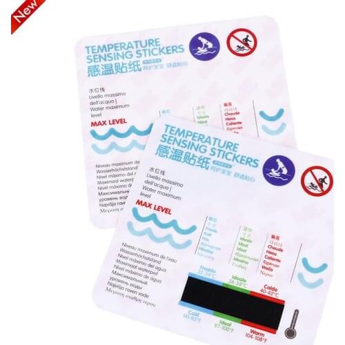 Baby Bath Water Temperature Measuring Card Sticker Bathtub Pool Cartoon Temperature Card Baby Bath Water Temperature Stickers
