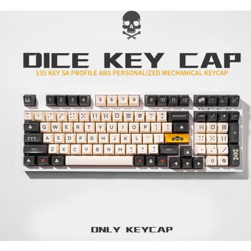 SA Profile 132 Keys Bliss Ball Cap Keycap Personalized Bone color big carbon dice Keycaps For Cherry Switch Mechanical Keyboard
