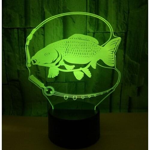 Creative Small Table 3d Night light Fishing Stereo Led Lamp Decoration Personalized Customized Gift Night Lamp