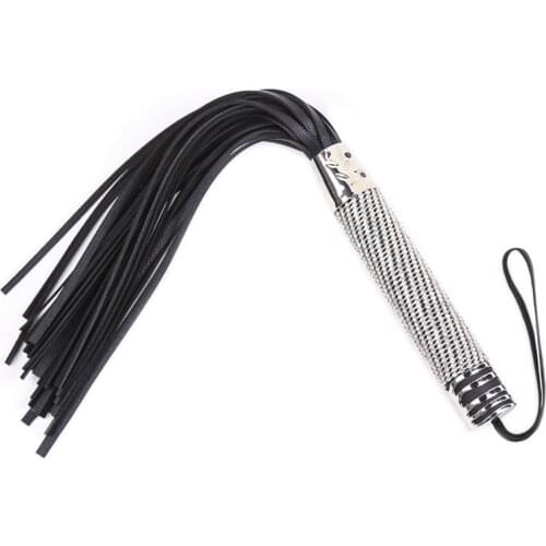 Crystal Handle Leather Tassel Short Quality Horse Riding Whip Crop