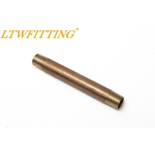 LTWFITTING Brass Pipe 6" Long Nipples Fitting 3/4" Male NPT Air Water