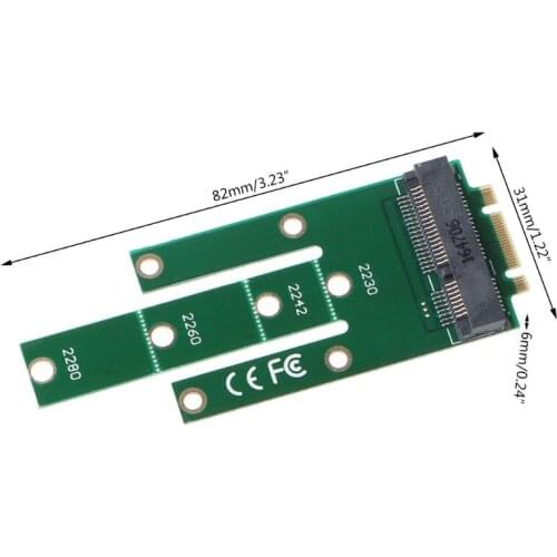 M.2 B Key to mSATA Adapter Card Mini PCI-e Add-on Converter SSD 2242 2230 2260 85WD