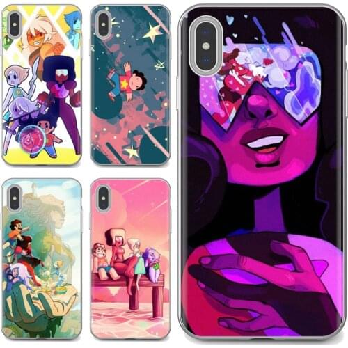 For iPhone iPod Touch 11 12 Pro 4 4S 5 5S SE 5C 6 6S 7 8 X XR XS Plus Max 2020 Soft Skin Cover Steven Universe Amethyst Doodl
