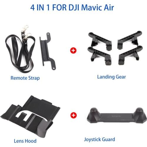 DJI Mavic AIR Accessories Set Landing Gear & Controller Landyard & Thumb Stick Guard & Lens Sunhood for Mavic air drone